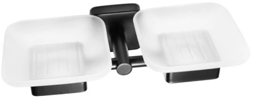 Σαπουνοθήκη διπλή QUATTRO 4833 55 Μαύρη ματ KARAG