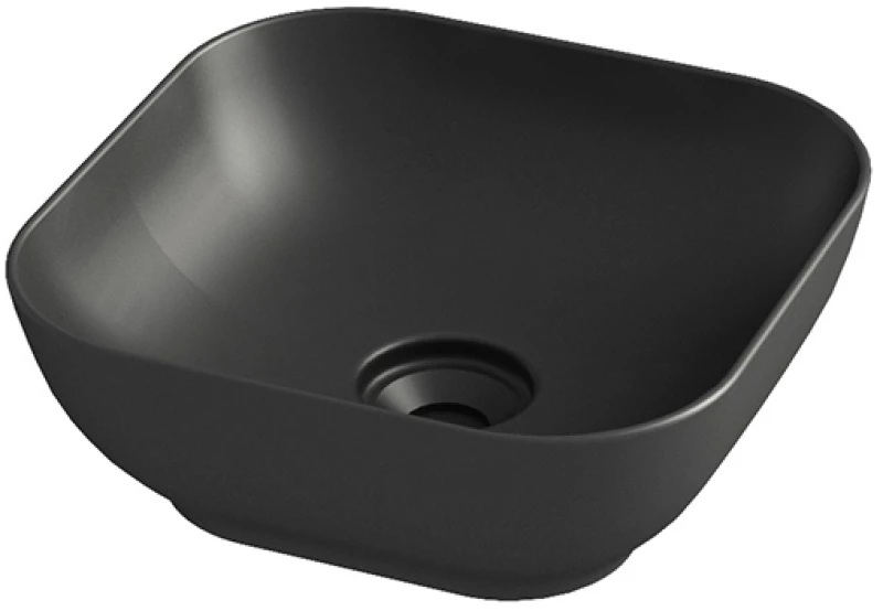 Olympia Trend Square 02 Black matt - Νιπτήρας Επικαθήμενος χωρίς βαλβίδα
