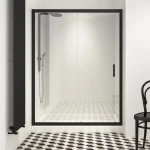 Orabella Energy Easy Fix Black matt H200 150 cm - Καμπίνα αντιστρέψιμη, ευθύγραμμη