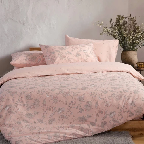 Παπλωματοθήκη Carena (Σετ 2τμχ) Pink Nef-Nef Homeware Μονό 170x240cm 100% Βαμβάκι