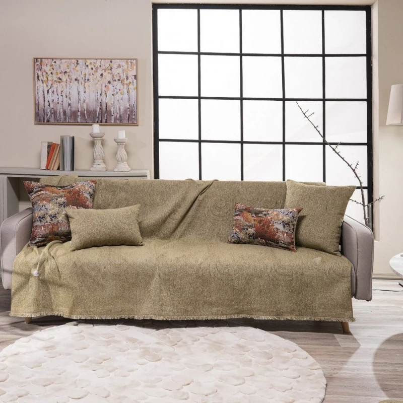 Ριχτάρι Madison 15 Olive Teoran Πολυθρόνα 180x150cm Βαμβάκι-Πολυέστερ