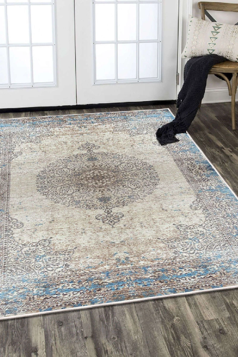 Χαλί Els1828 599HFT1636 Blue-Beige Conceptum Hypnose 80X200cm