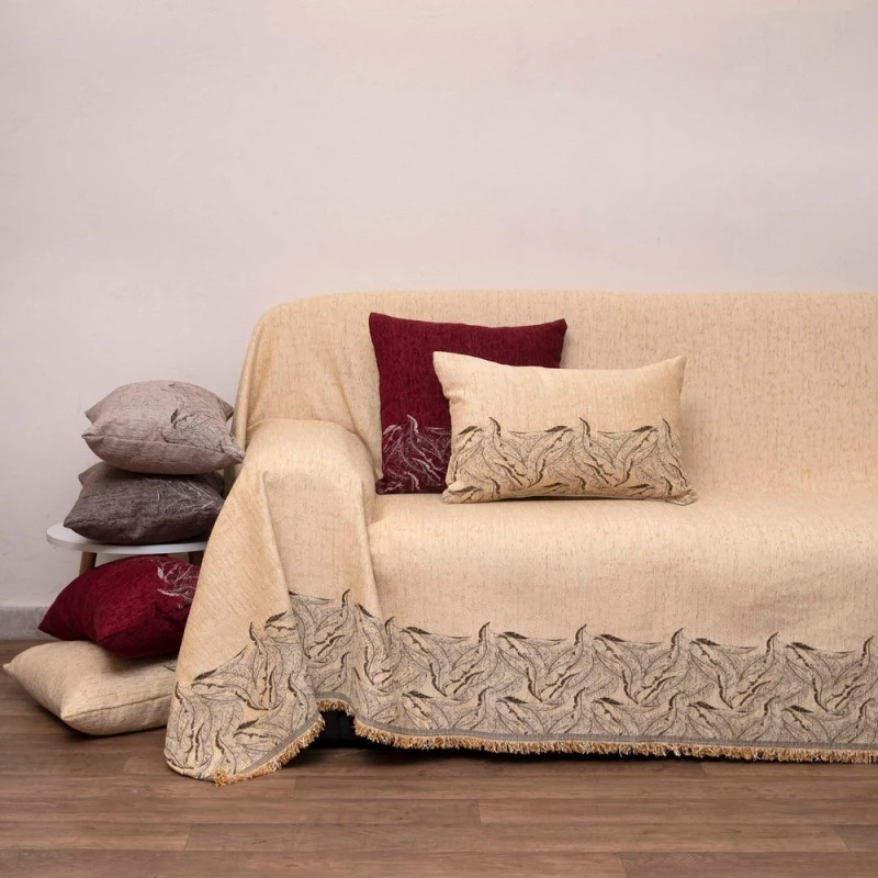 Ριχτάρι 2223 Gold Viopros Τετραθέσιο 180x320cm Chenille