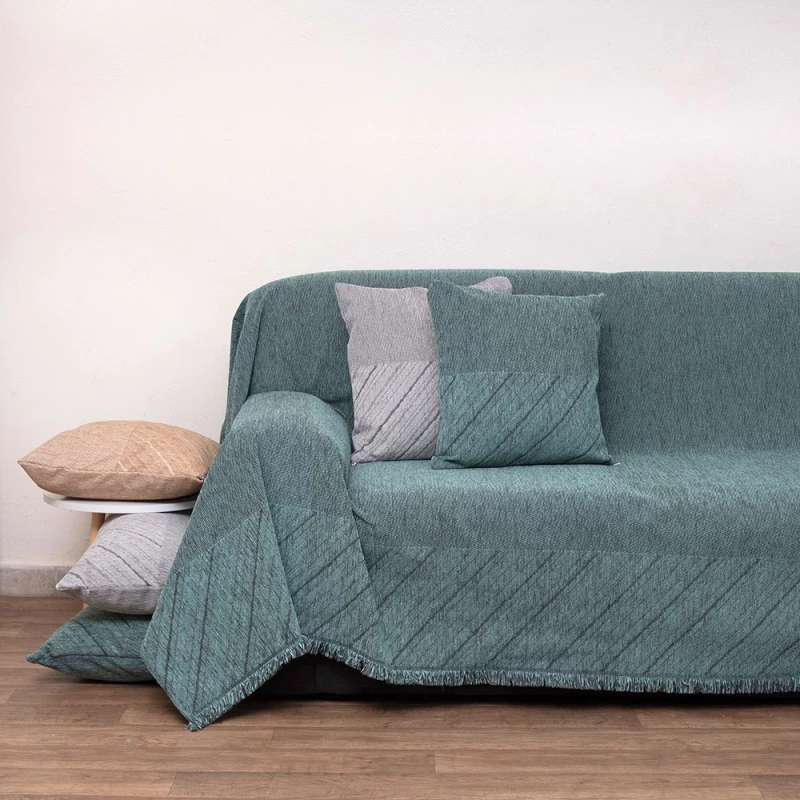 Ριχτάρι 1455 Petrol Anna Riska Τετραθέσιο 180x320cm Chenille,Βαμβάκι,Polyester
