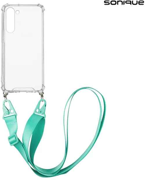 Θήκη Σιλικόνης με Strap Sonique Armor Clear Samsung Galaxy S23 Plus Γαλάζιο