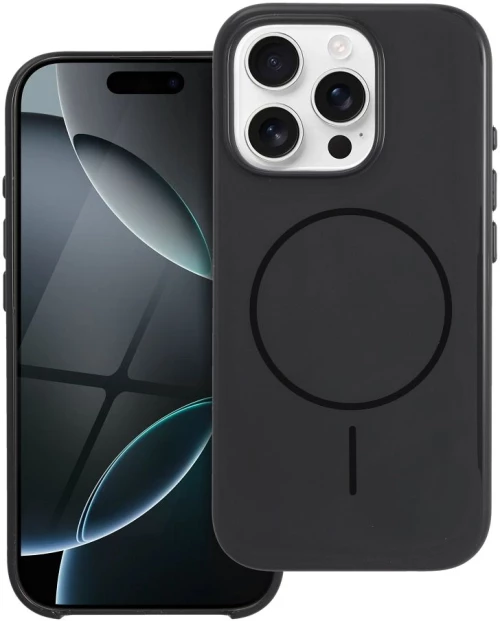 Premium Glossy Mag Cover Compatible With Magsafe And Camera Control Button For Iphone 17 Pro Max Black