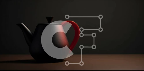 Intra Συλλεκτικό Ξύλινο Παζλ Plywood  4mm - Μαύρη τσαγιέρα με κόκκινη λαβή σε ξύλινο τραπέζι Σε Ξύλινο Κουτί - Διαστάσεις: 10x10 cm – 25 κομμάτια