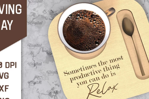 Intra απο ξύλο plywood 3mm-4mm πάχος Τρισδιάστατος ξύλινος δίσκος σερβιρίσματος με λέιζερ Δίασταση 30x20 cm INTRAFABR-107625348