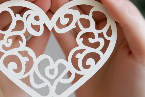 Intra απο ξύλο plywood 3mm-4mm πάχος – Paper Cut Valentine Hearts Δίασταση  20x20 cm INTRAFABR-112519123