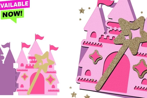 Intra απο ξύλο plywood 3mm-4mm πάχος – Κάρτα Princess Castle 3D Δίασταση  20x20 cm INTRAFABR-96826590