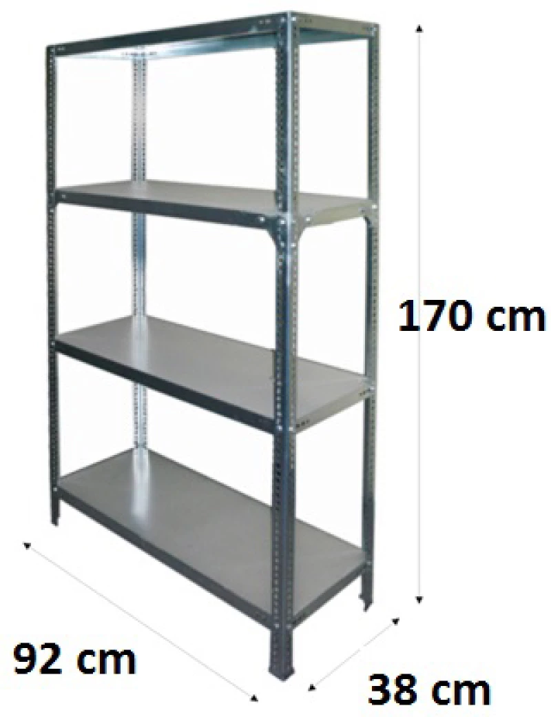 Ραφιέρα μεταλλική  made in Greece (ΓΚΡΙ) τ.Dexion με 4 ράφια