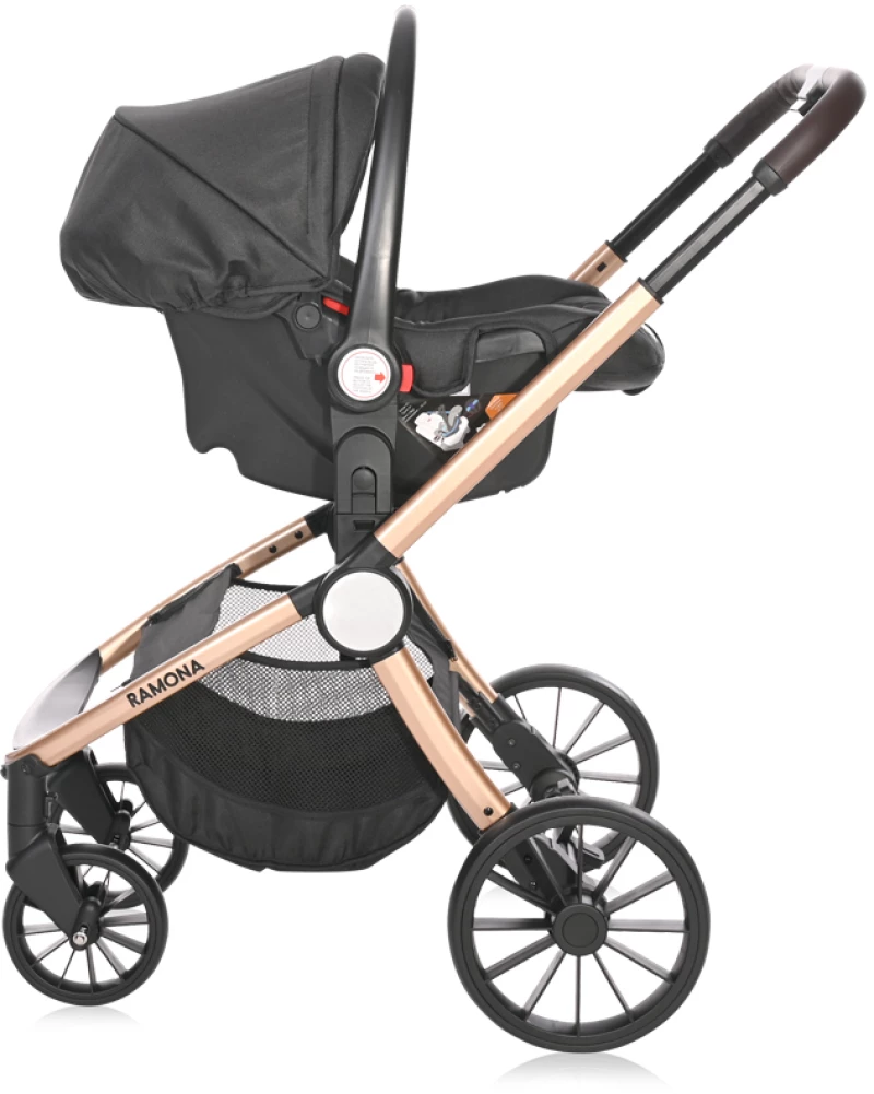 LORELLI ΠΟΛΥΚΑΡΟΤΣΙ 3 ΣΕ 1 ΜΕ ΚΑΘΙΣΜΑ ΚΑΙ ΚΑΛΑΘΟΥΝΑ RAMONA LUXE BLACK 10021682186R