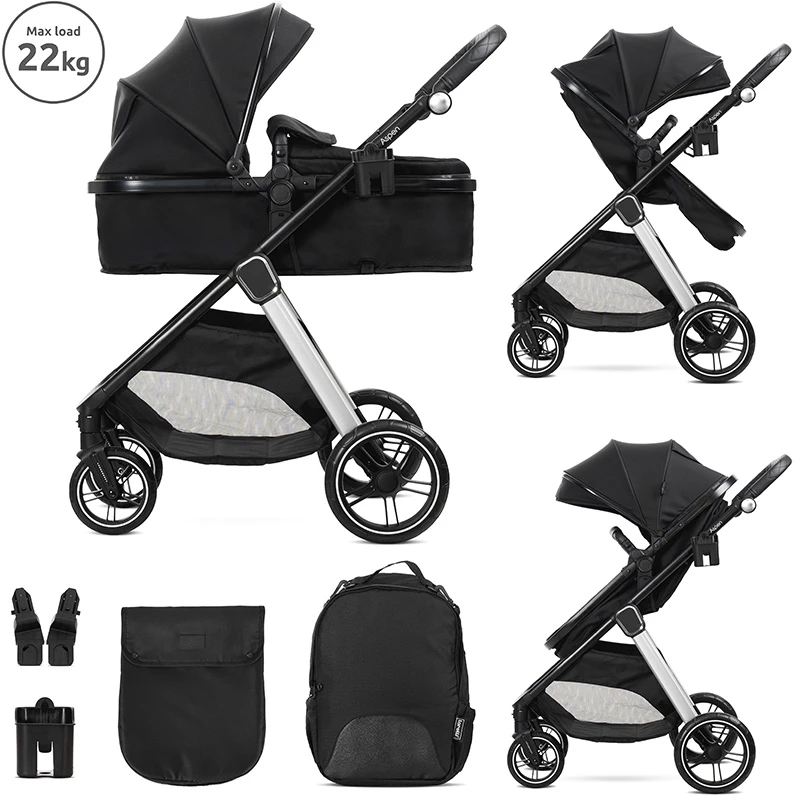 LORELLI ΠΟΛΥΚΑΡΟΤΣΙ ΜΕΤΑΤΡΕΠΟΜΕΝΟ 2 ΣΕ 1 ASPEN BLACK 10022062501