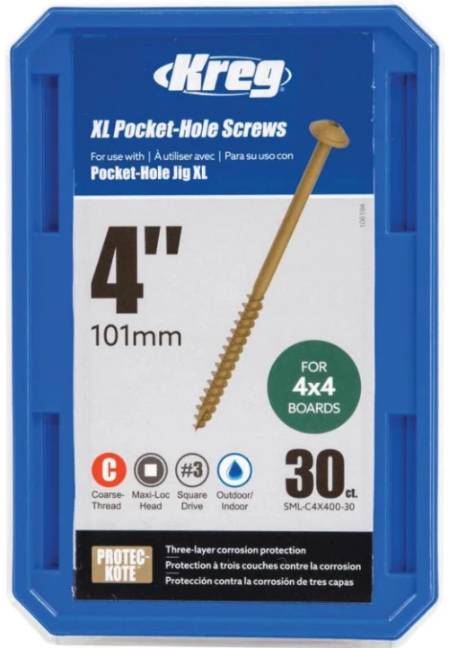 Kreg SML-C4X400-30 Βίδες 101mm επικαλυμένες 30τεμ