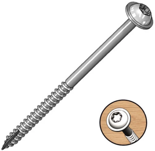 Milescraft 5206 Βίδες 64mm χοντρό σπείρωμα 50τεμ Torx