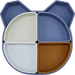 Blue donkey, Πιάτο σιλικόνης με 4 αποσπώμενα χωρίσματα, Queen Mother