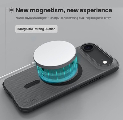 NILLKIN θήκη Super Frosted Shield Pro Magnetic για Apple iPhone 17 Air, διάφανη/μαύρη