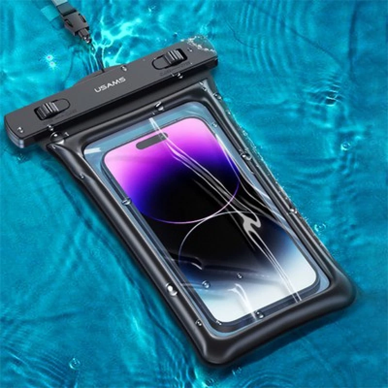 USAMS αδιάβροχη θήκη smartphone US-YD011, έως 7", IPX8, λευκή - 6958444903170