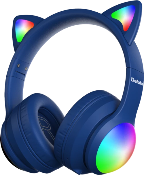 Kiddoboo Delulu Bluetooth Headphones DiscoBeats Blue