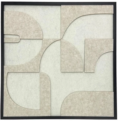 Πίνακας με πλαίσιο Jeire Inart λευκό 62x2.5x62εκ 62x2.5x62 εκ.