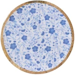 Beauty Home Δίσκος απο ξύλο Μάνγκο με Λουλούδια 30cm