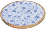 Beauty Home Δίσκος απο ξύλο Μάνγκο με Λουλούδια 30cm