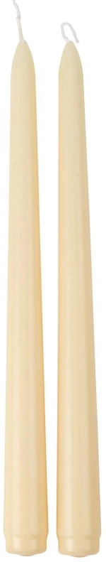 Beauty Home 2 Κεριά Απαλό Κίτρινο Ø2,2 x 25 cm
