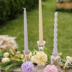 Beauty Home 2 Κεριά Απαλό Κίτρινο Ø2,2 x 25 cm