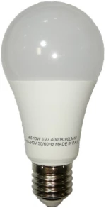Λάμπα LED A65 15W E27 4000K Ψυχρό Λευκό 1300lm – Ενεργειακή Α+ Cool White