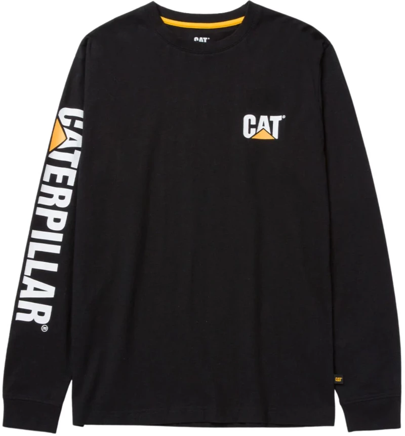 CAT Μπλουζάκι μακρυμάνικο trademark tee μαύρο L 1510034