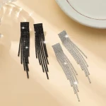 Γυναικεία Σκουλαρίκια CB80480 Strass - Μαύρο