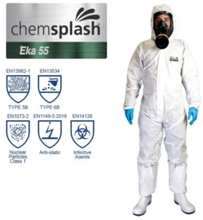 Φόρμα Λευκή Μιας Χρήσης ΧL Chemsplash