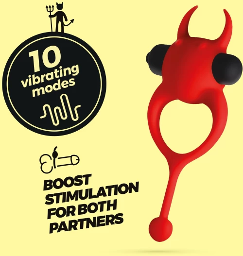 CRUSHIOUS DAEMON VIBRATING COCKRING RED