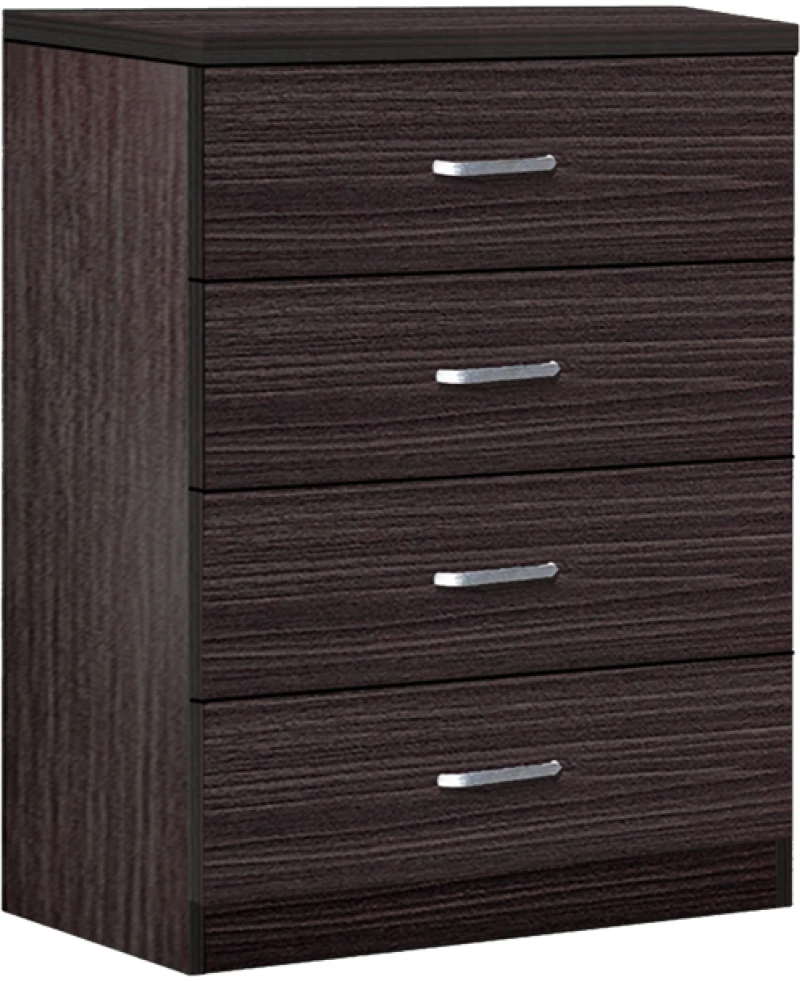 Συρταριέρα Killian pakoworld με 4 συρτάρια wenge 80x40x80εκ