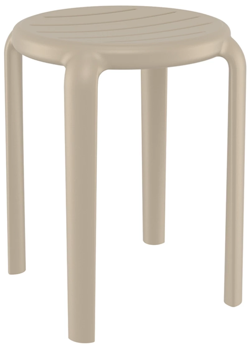 TOM 45εκ. ΣΚΑΜΠΟ TAUPE ΠΟΛ/ΝΙΟΥ 34X34X45εκ.