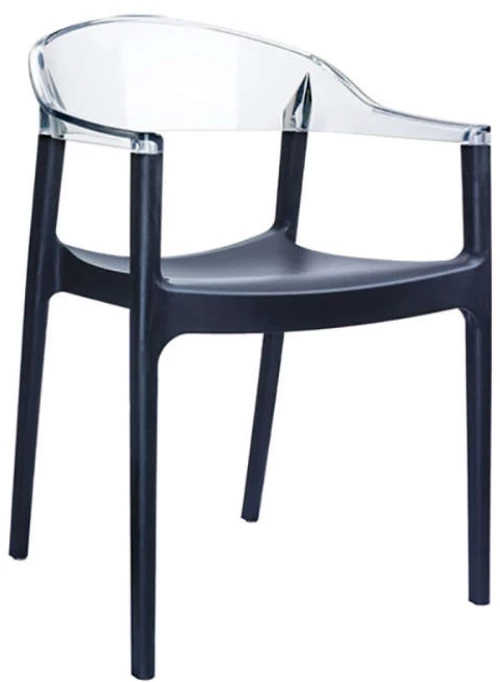 CARMEN BLACK/CLEAR ΠΟΛΥΘΡΟΝΑ 49X53X79εκ.