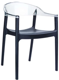 CARMEN BLACK/CLEAR ΠΟΛΥΘΡΟΝΑ 49X53X79εκ.
