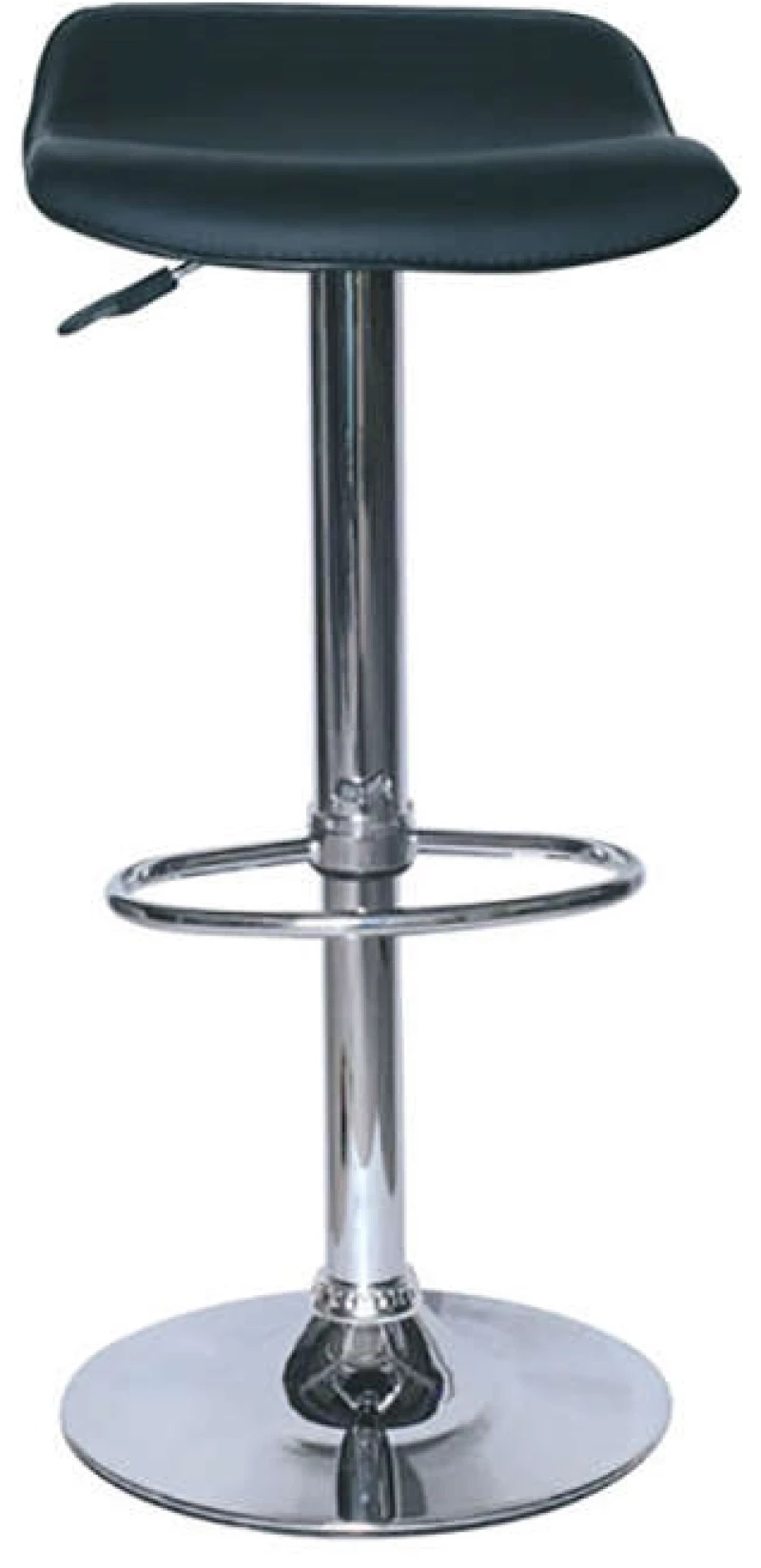 Σκαμπό Μπάρ 2τμχ Bar3 Μαύρο Pvc 38x38x85εκ.