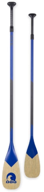 SCK Κουπί SUP Ρυθμιζόμενο 160-215cm Full Carbon Mε Bamboo Λεπίδα - Μπλέ