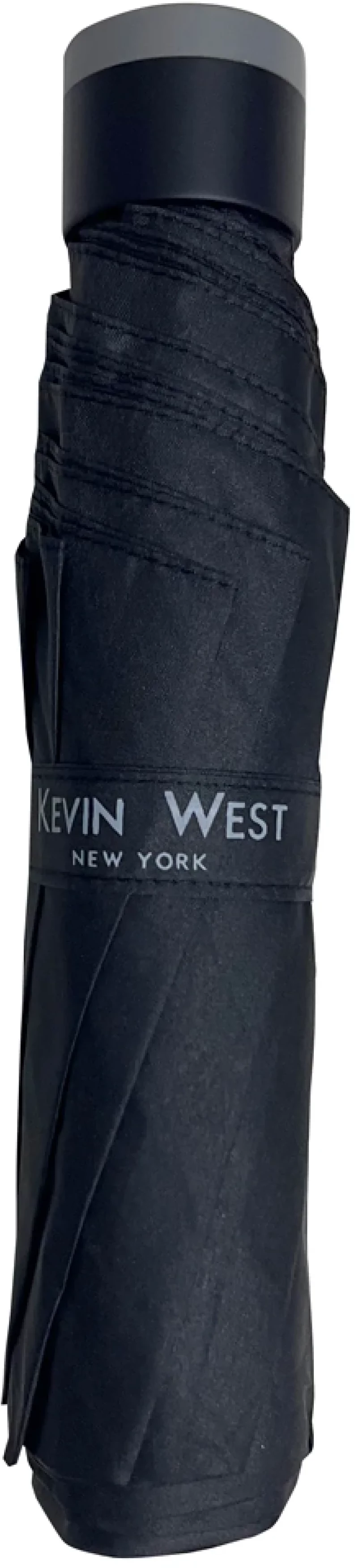 Ομπρέλα βροχής unisex σπαστή 3s απλή R53cm polyester μαύρη KEVIN WEST 1462