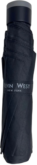 Ομπρέλα βροχής unisex σπαστή 3s απλή R53cm polyester μαύρη KEVIN WEST 1462
