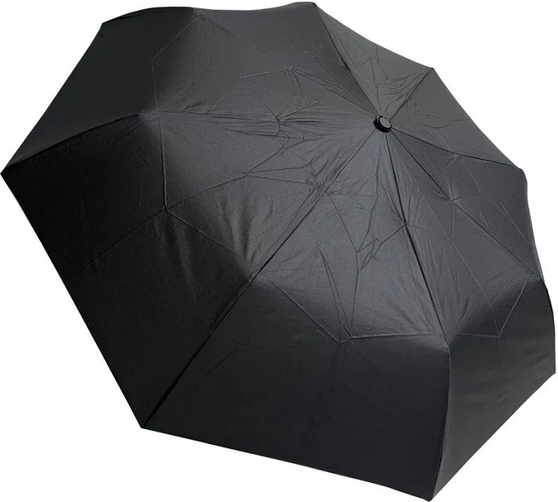 Ομπρέλα βροχής unisex σπαστή 3s απλή R53cm polyester μαύρη KEVIN WEST 1462