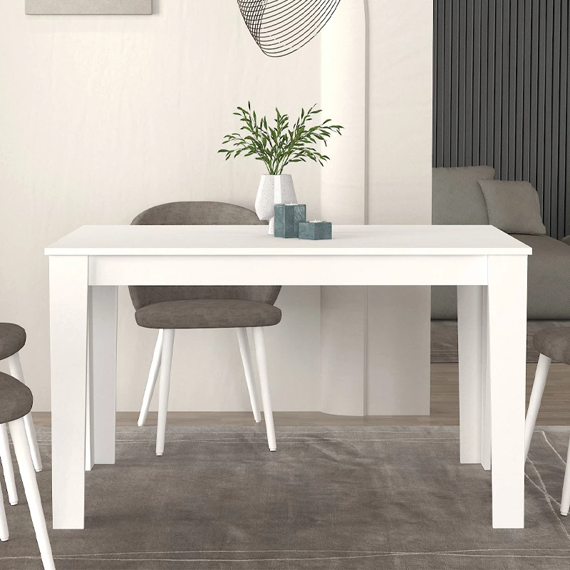 Τραπέζι Darlen χρώμα λευκό 125x72x74εκ.