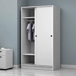 Ντουλάπα ρούχων Regio δίφυλλη συρόμενη χρώμα λευκό 100x60x181εκ.