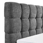 PUFFY ΚΡΕΒΑΤΙ (ΓΙΑ ΣΤΡΩΜΑ 160x200cm) ΓΚΡΙ 228x188x120