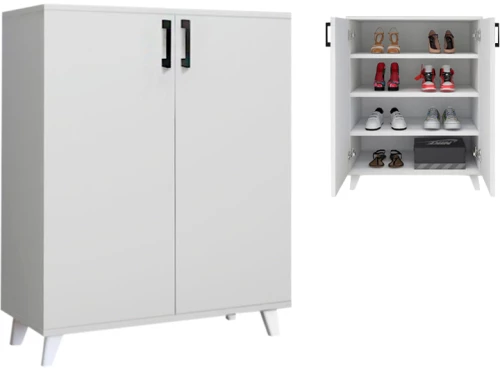 Παπουτσοθήκη Lilly χρώμα λευκό 72x32,5x88εκ.