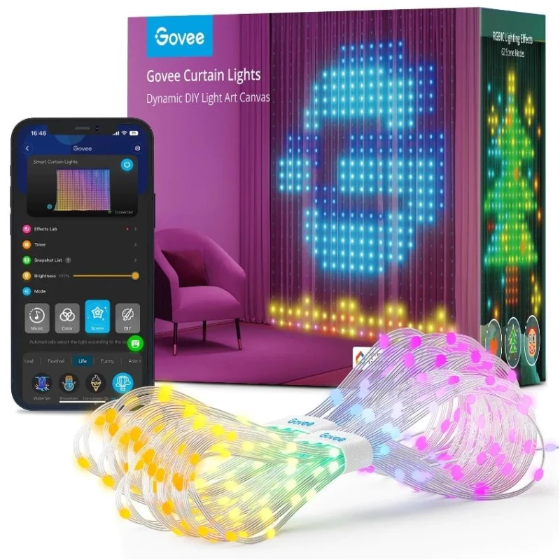 GOVEE H70B1 520 Λαμπάκια LED 2μ. x 150εκ. RGBIC τύπου Κουρτίνα