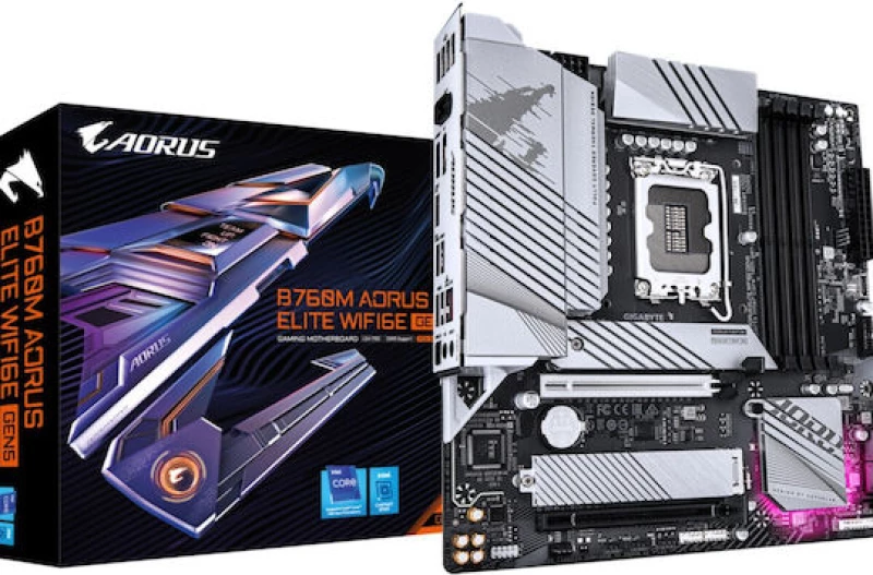 Gigabyte B760M Aorus Elite WIFI6E GEN5 rev. 1.0 Motherboard Micro ATX με Intel 1700 Socket