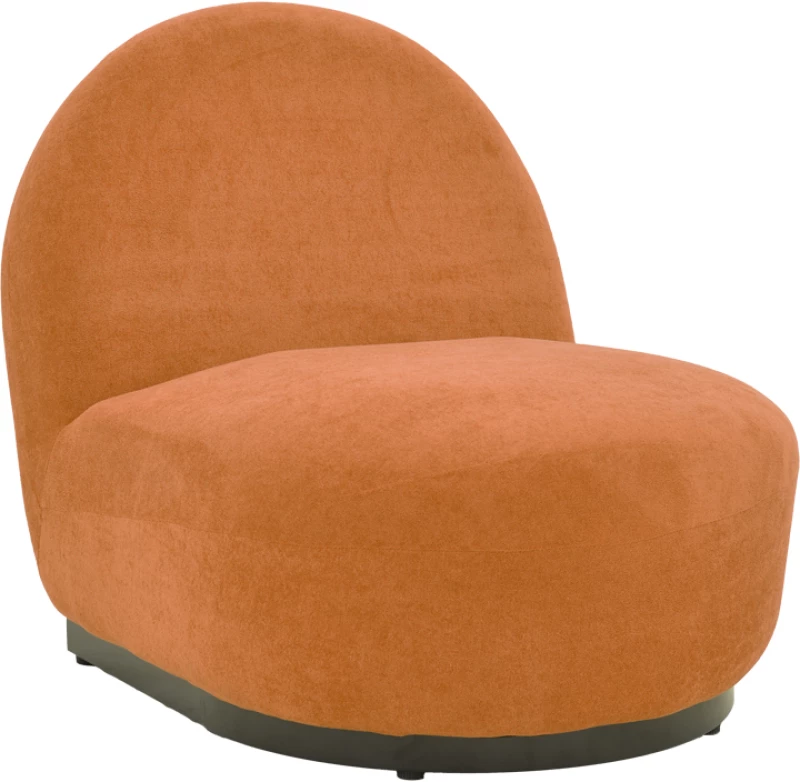 Πολυθρόνα περιστρεφόμενη Zenny pakoworld υφασμα terracotta 64x85x68εκ