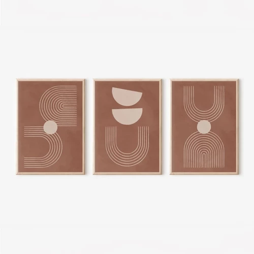 Πίνακας Banba  pakoworld τρίπτυχος με ψηφιακή εκτύπωση και πλαίσιο 33x1.5x48εκ